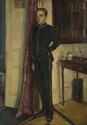 Jongere in Soldatenuniform